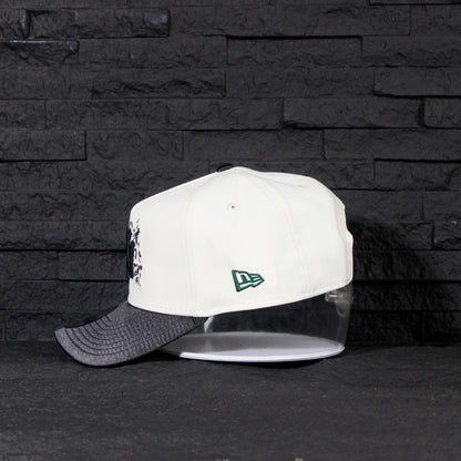 New York Yankees Crema y Viscera Negra de Satin 9FORTY A-Frame Snapback