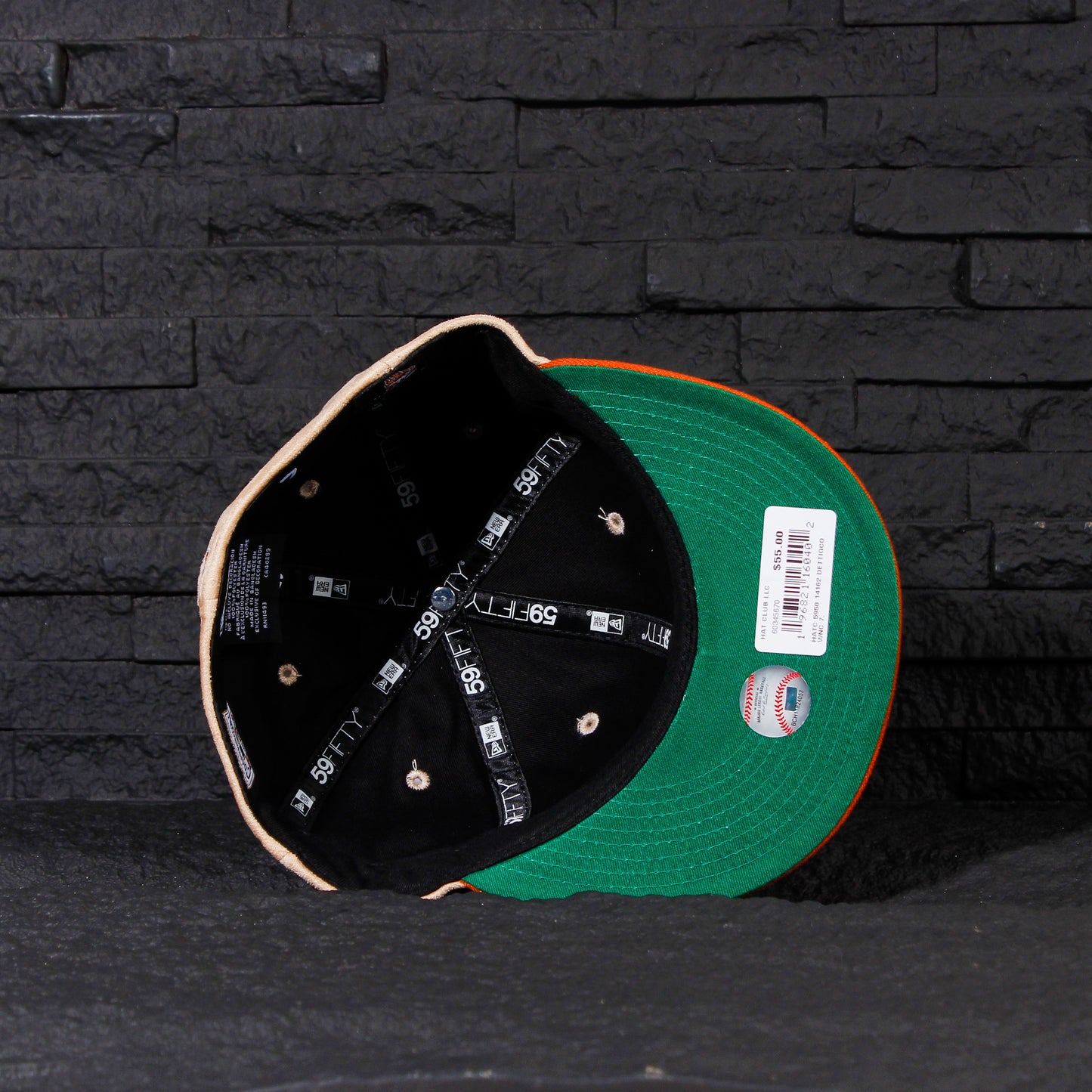 Hat Club Exclusive — Detroit Tigers Beige de Gamuza y Viscera Naranja 59FIFTY Fitted