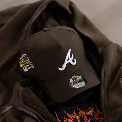 FAM Exclusive ― Atlanta Braves Walnut Scarlet UV 9FORTY A-Frame Snapback