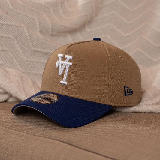 FAM Exclusive — Los Angeles Dodgers Khaki y Viscera Azul 9FORTY A-Frame Snapback