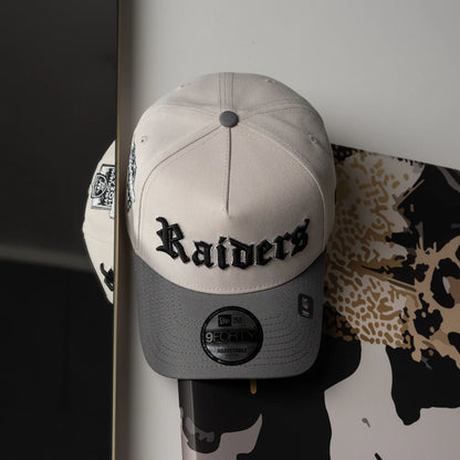 FAM Exclusive — Las Vegas Raiders Stone Storm Grey Two Tone 9FORTY A-Frame Snapback