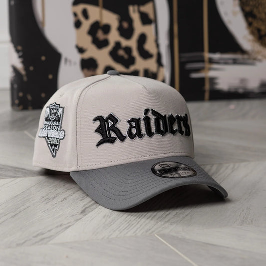FAM Exclusive — Las Vegas Raiders Stone Storm Grey Two Tone 9FORTY A-Frame Snapback