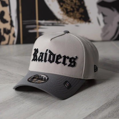 FAM Exclusive — Las Vegas Raiders Stone Storm Grey Two Tone 9FORTY A-Frame Snapback