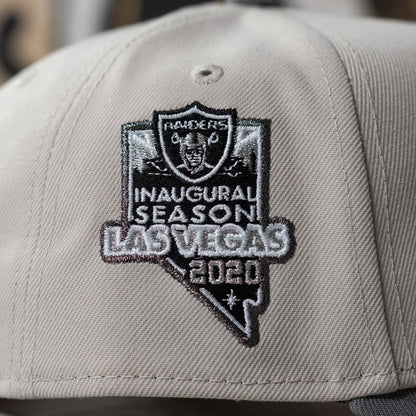 FAM Exclusive — Las Vegas Raiders Stone Storm Grey Two Tone 9FORTY A-Frame Snapback