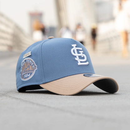 FAM Exclusive — St. Louis Cardinals MLB Faded Blue Camel 9FORTY A-Frame Snapback