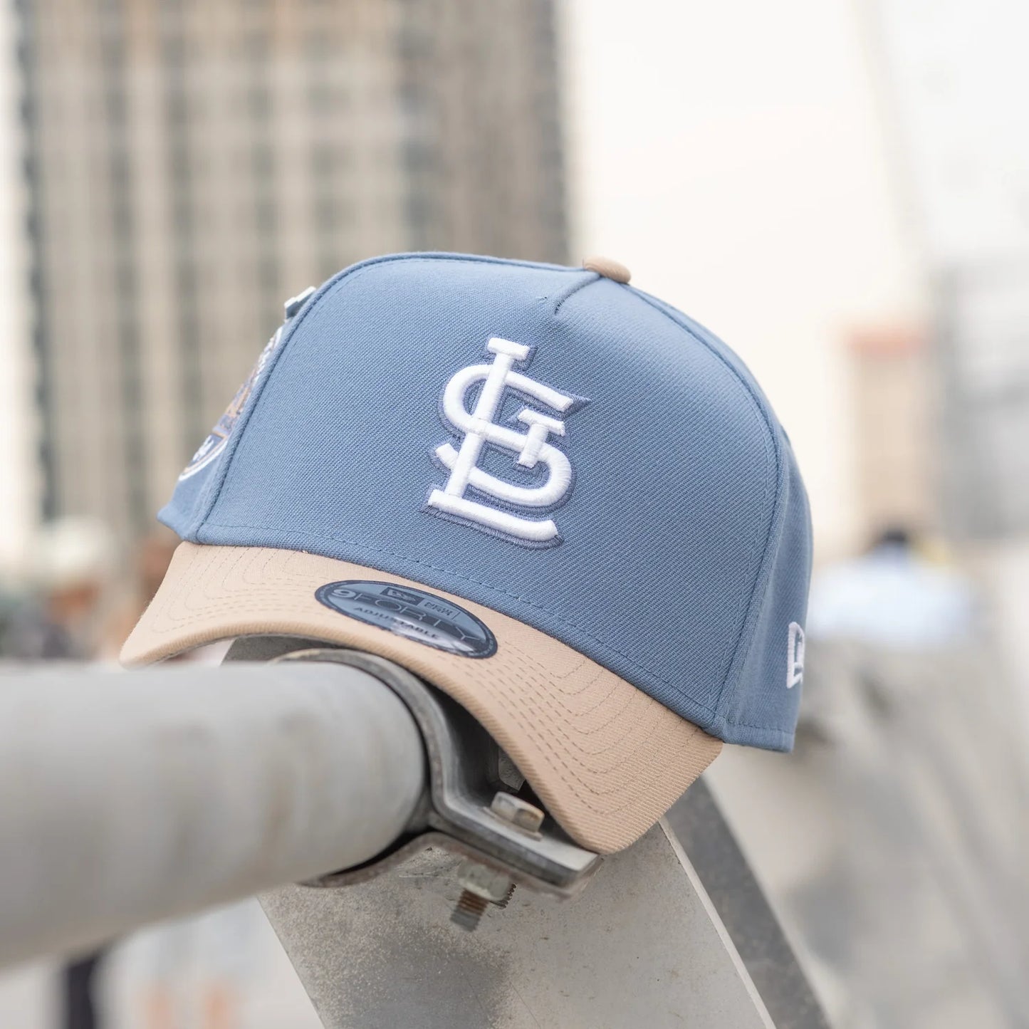 FAM Exclusive — St. Louis Cardinals MLB Faded Blue Camel 9FORTY A-Frame Snapback