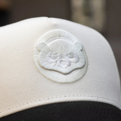 FAM Exclusive — Chicago Cubs Chrome White Black Two Tone 9FORTY A-Frame Snapback