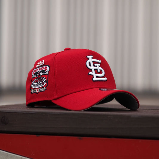 FAM Exclusive — St. Louis Cardinals Busch Stadium Scarlet 9FORTY A-Frame Snapback