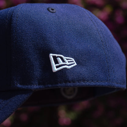 FAM Exclusive — Toronto Maple Leafs Upside Down Script Navy 9FORTY A-Frame Snapback