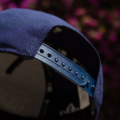 FAM Exclusive — Toronto Maple Leafs Upside Down Script Navy 9FORTY A-Frame Snapback