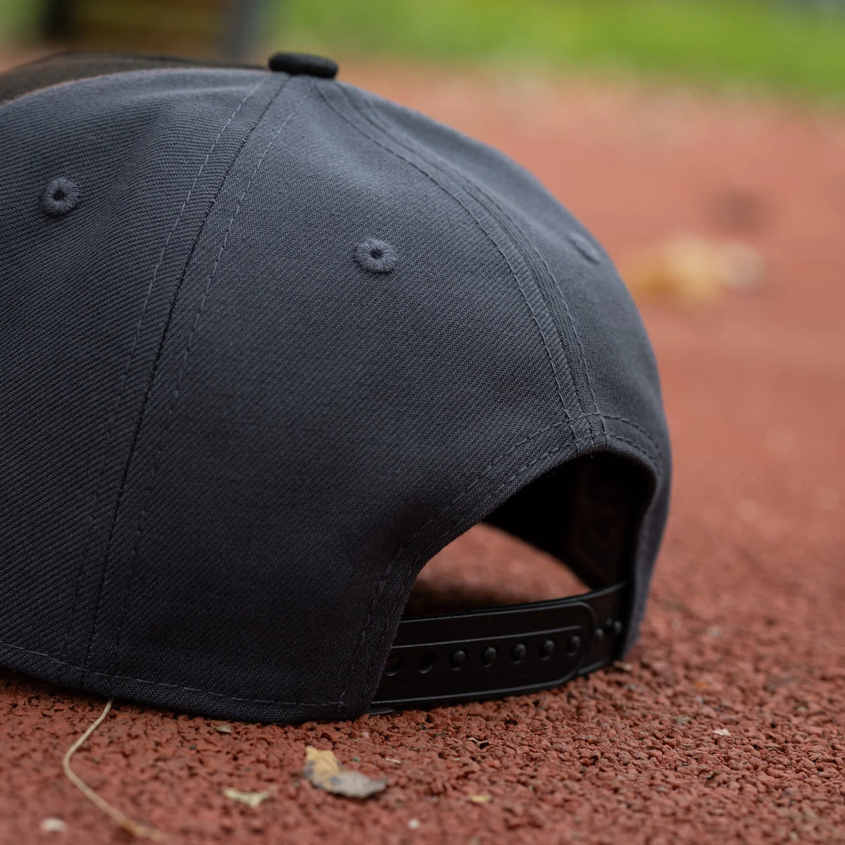 FAM Exclusive — San Diego Padres Graphite Two Tone Leather Tan 9FORTY A-Frame Snapback