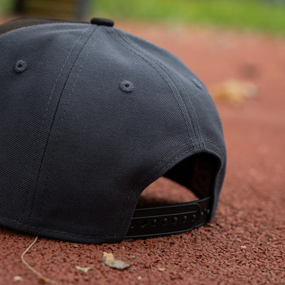 FAM Exclusive — San Diego Padres Graphite Two Tone Leather Tan 9FORTY A-Frame Snapback