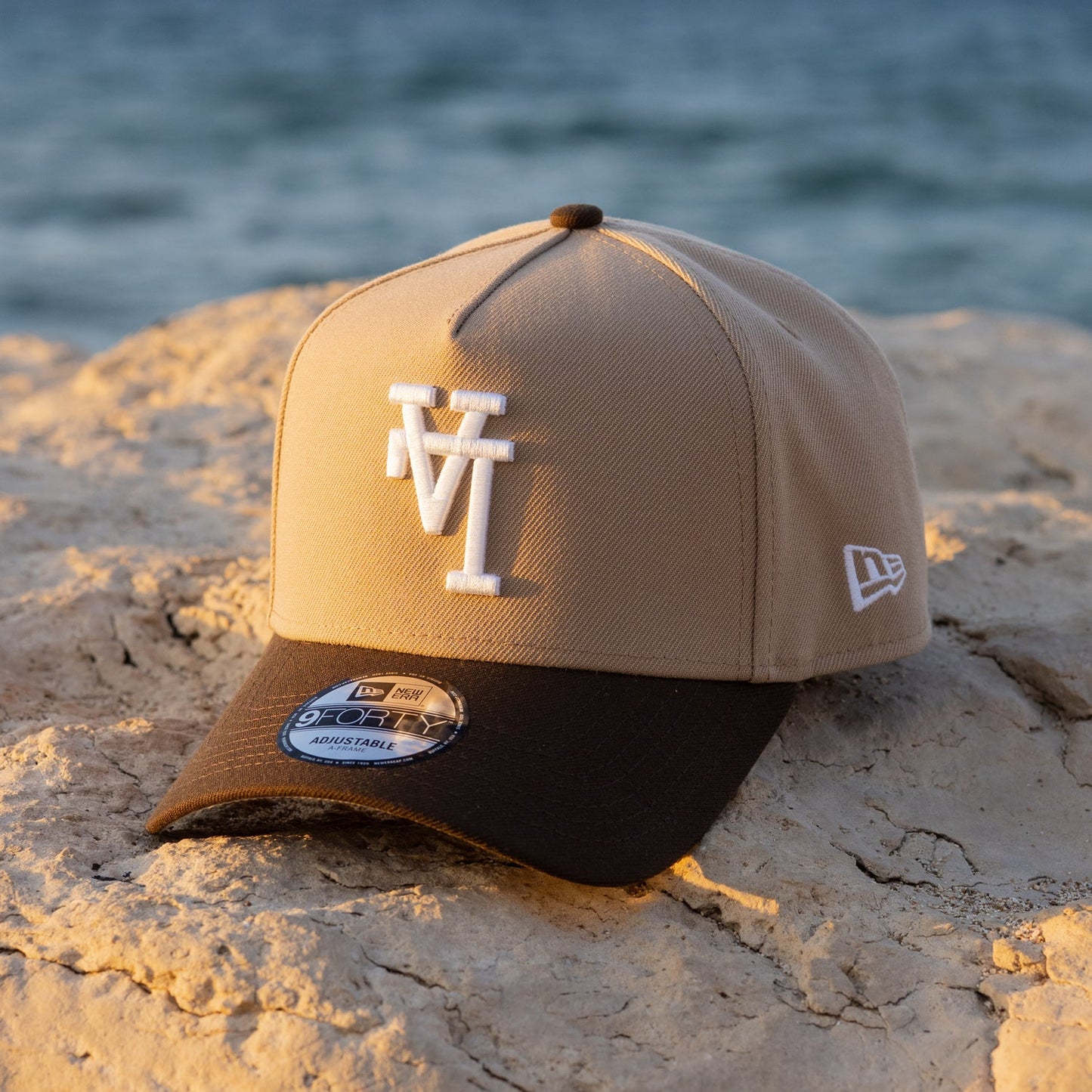 FAM Exclusive — Los Angeles Dodgers Camel Walnut Two Tone 9FORTY A-Frame Snapback