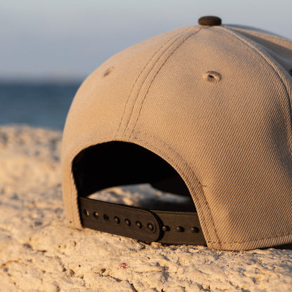 FAM Exclusive — Los Angeles Dodgers Camel Walnut Two Tone 9FORTY A-Frame Snapback