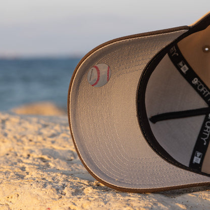 FAM Exclusive — Los Angeles Dodgers Camel Walnut Two Tone 9FORTY A-Frame Snapback