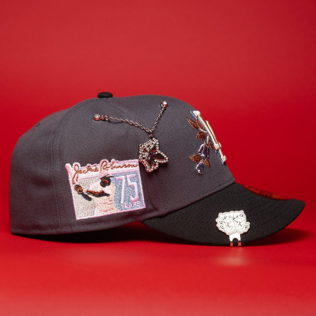 Los Angeles Dodgers Grey/Black with Icy Blue Rose 59FIFTY Fitted