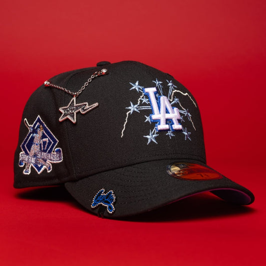 Los Angeles Dodgers Black with Embroidery Thunder 59FIFTY Fitted