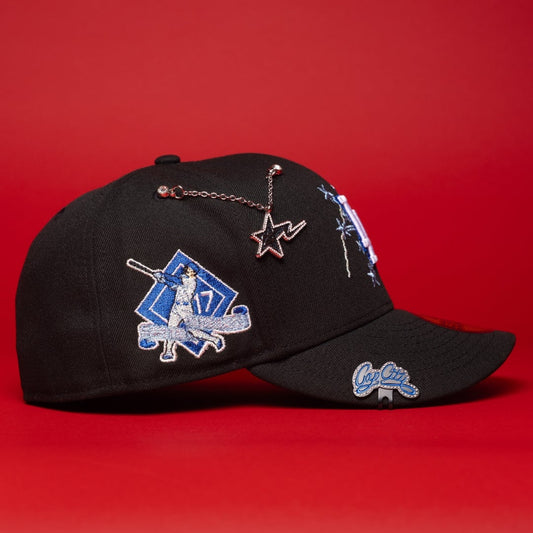 Los Angeles Dodgers Black with Embroidery Thunder 59FIFTY Fitted