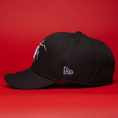 Los Angeles Dodgers Black with Embroidery Thunder 59FIFTY Fitted