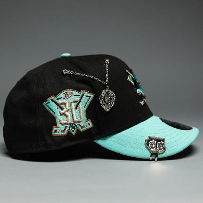 Anaheim Ducks Black/Teal 9FIFTY Snapback