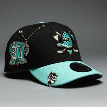 Anaheim Ducks Black/Teal 9FIFTY Snapback