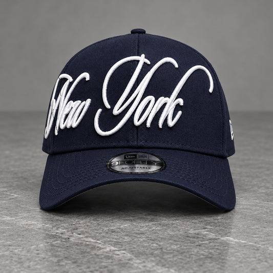 New York Yankees City Script 9FORTY A-Frame Snapback