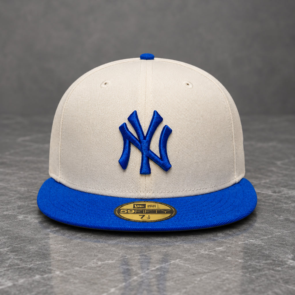 New York Yankees League Essential Cream Blue 59FIFTY Fitted