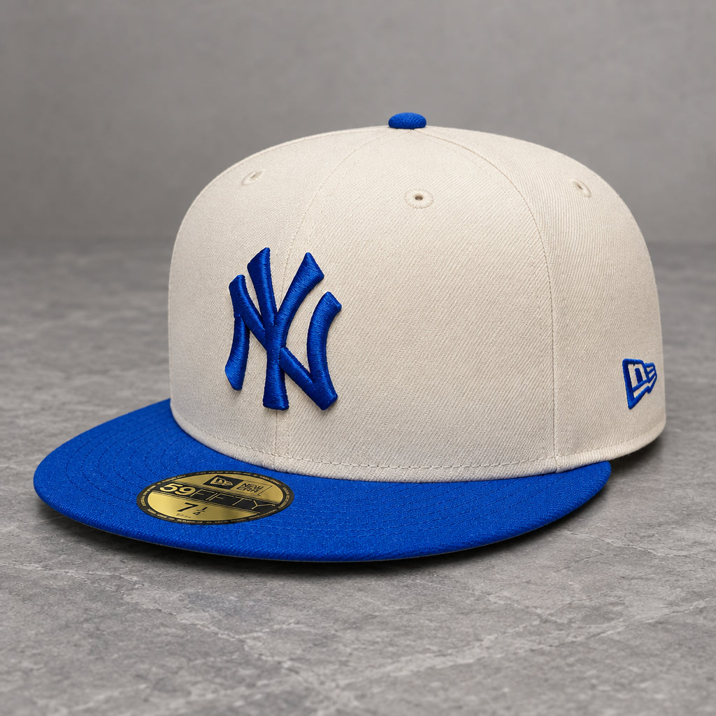 New York Yankees League Essential Cream Blue 59FIFTY Fitted