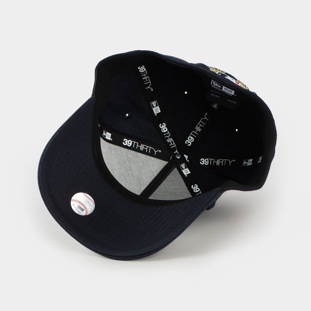Los Angeles Dodgers Navy Wreath 39THIRTY A-Frame Fitted