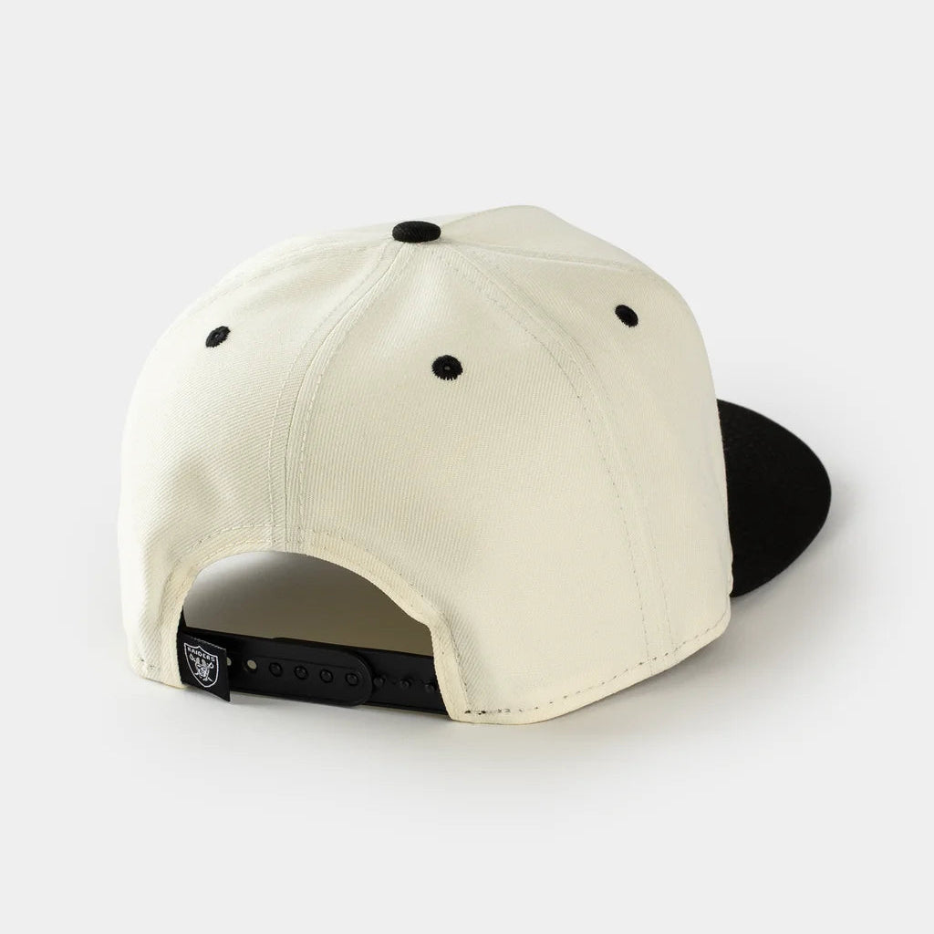 Las Vegas Raiders Two Tone Team Script 9FIFTY A-Frame Snapback