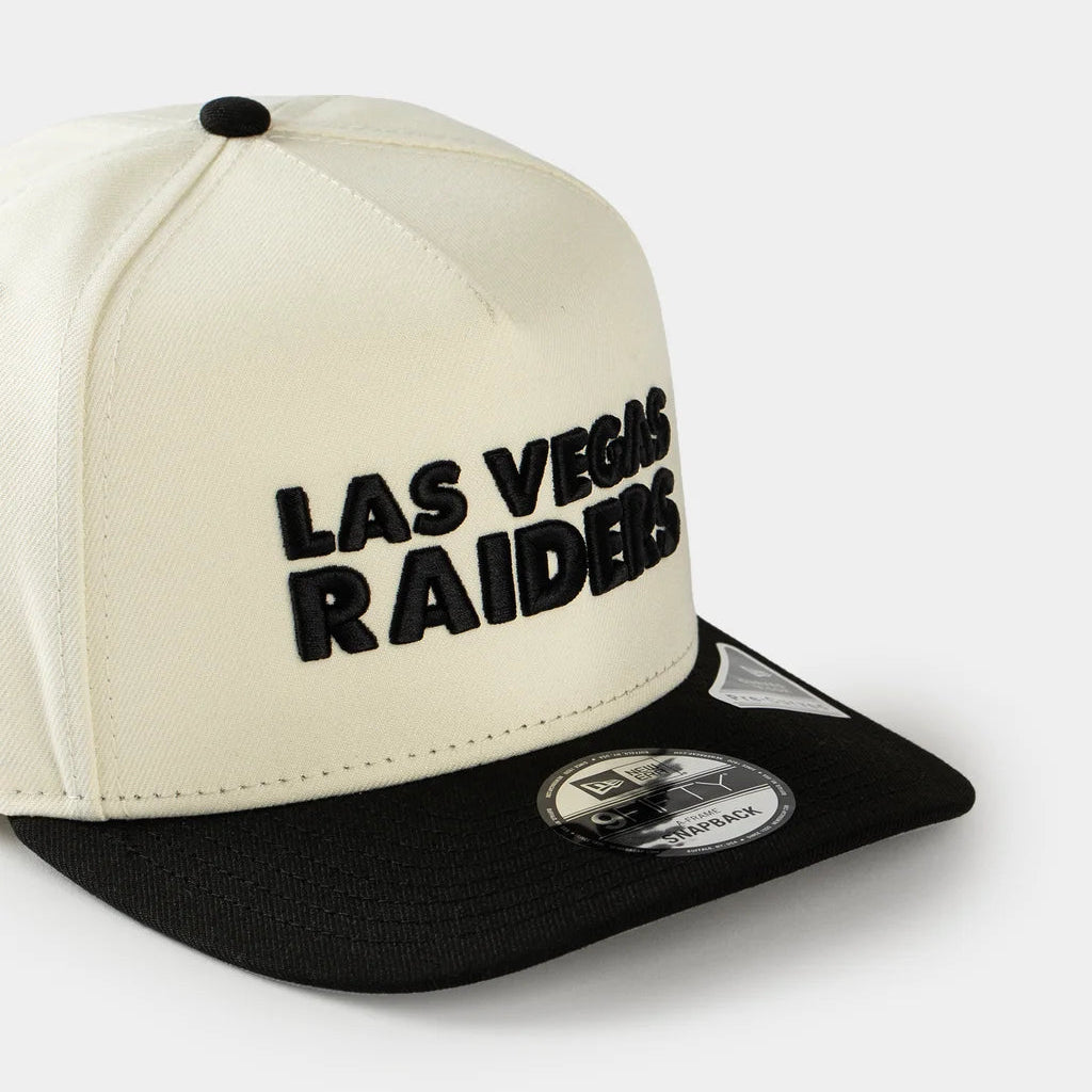 Las Vegas Raiders Two Tone Team Script 9FIFTY A-Frame Snapback