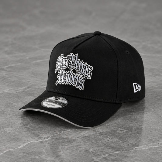 Las Vegas Raiders Team Gothic 9FORTY A-Frame Snapback