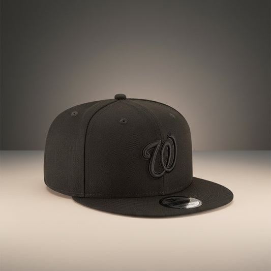 Washington Nationals Negro/Negro 9FIFTY Snapback